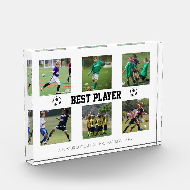 Soccer photo collage template (Left)