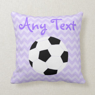 Soccer Pillow: Purple Custom Cushion