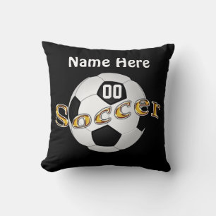 Soccer Pillow with Your NAME, NUMBER, Team COLORS