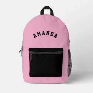 Soccer Pink Personalised Kids Back to School Print Printed Backpack