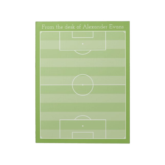 Soccer Pitch Notepad (Rotated)