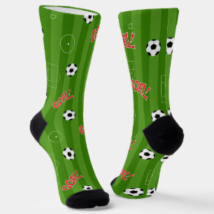 Soccer Pitch Novelty Football Player Socks