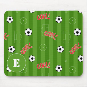 Soccer Pitch Personalised Football Player Mouse Mat
