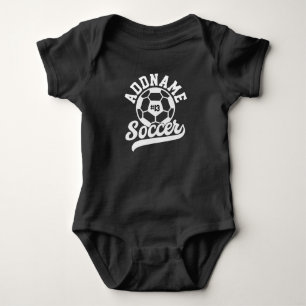 Soccer Player ADD NAME Football Team Personalised Baby Bodysuit