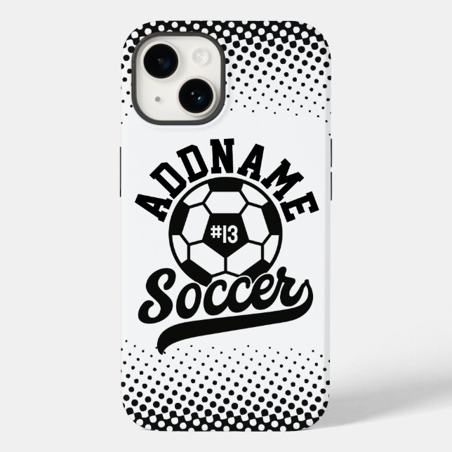 Soccer Player ADD NAME Football Team Personalised Case-Mate iPhone Case (Back)