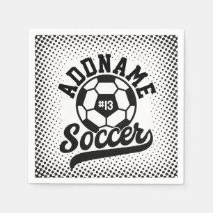 Soccer Player ADD NAME Football Team Personalised Napkin
