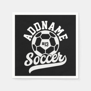 Soccer Player ADD NAME Football Team Personalised Napkin