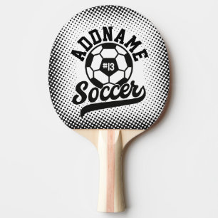 Soccer Player ADD NAME Football Team Personalised Ping Pong Paddle