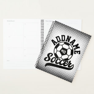 Soccer Player ADD NAME Football Team Personalised Planner