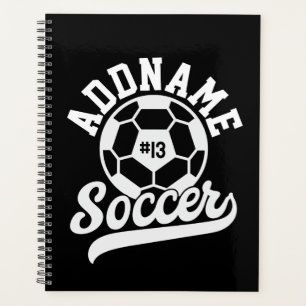Soccer Player ADD NAME Football Team Personalised Planner