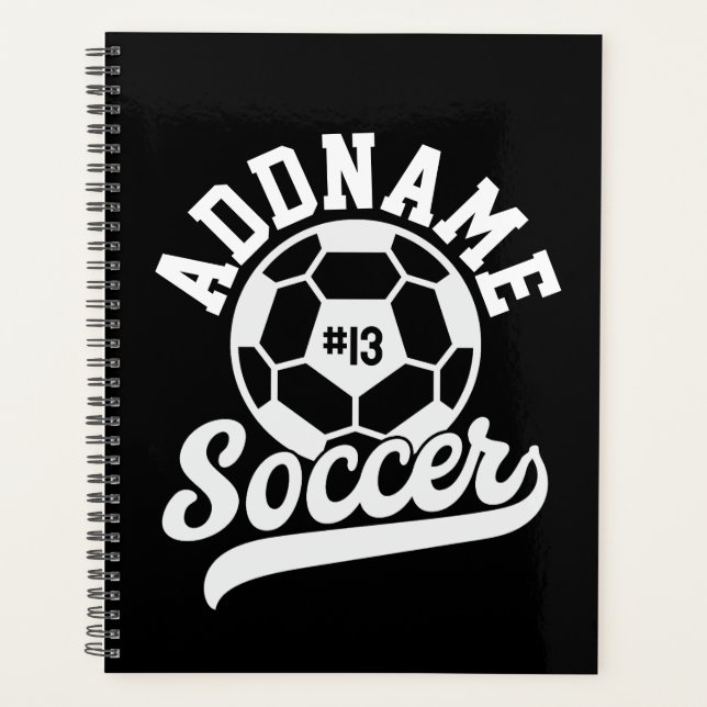 Soccer Player ADD NAME Football Team Personalised Planner (Front)