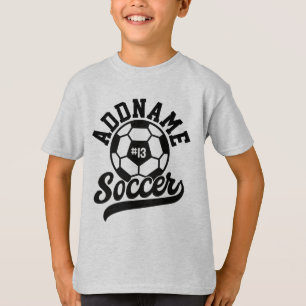 Soccer Player ADD NAME Football Team Personalised T-Shirt