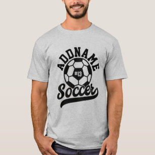Soccer Player ADD NAME Football Team Personalised T-Shirt