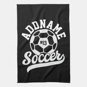 Soccer Player ADD NAME Football Team Personalised Tea Towel