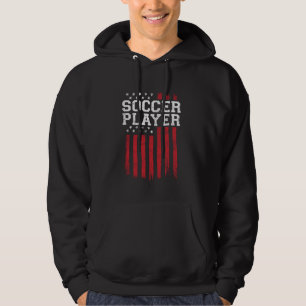 Soccer Player American Flag USA Patriot Patriotic Hoodie