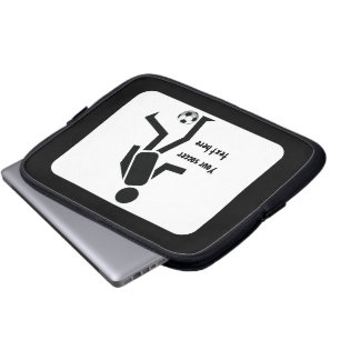 Soccer player and ball custom gift laptop sleeve