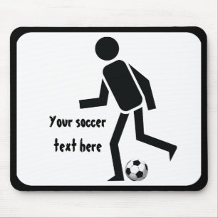 Soccer player and ball custom gift mouse mat