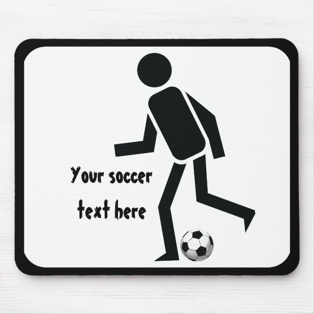 Soccer player and ball custom gift mouse mat (Front)