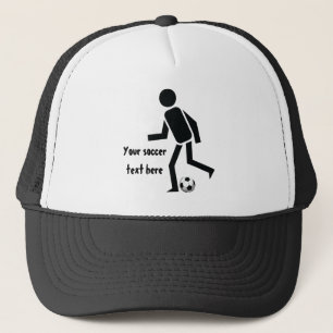 Soccer player and ball custom gift trucker hat