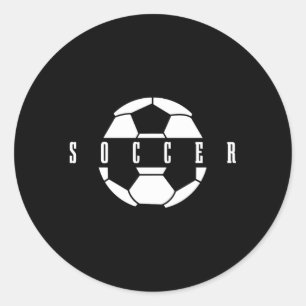 Soccer Player Ball Soccer Classic Round Sticker