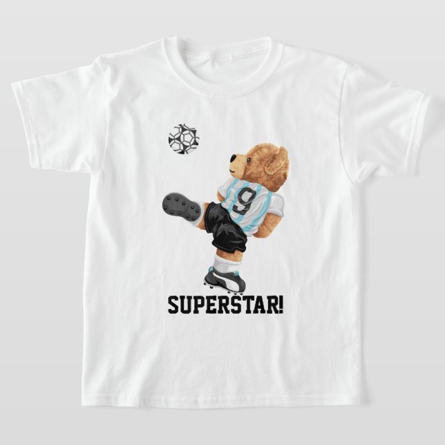 Soccer Player Bear T-Shirt (Laydown)