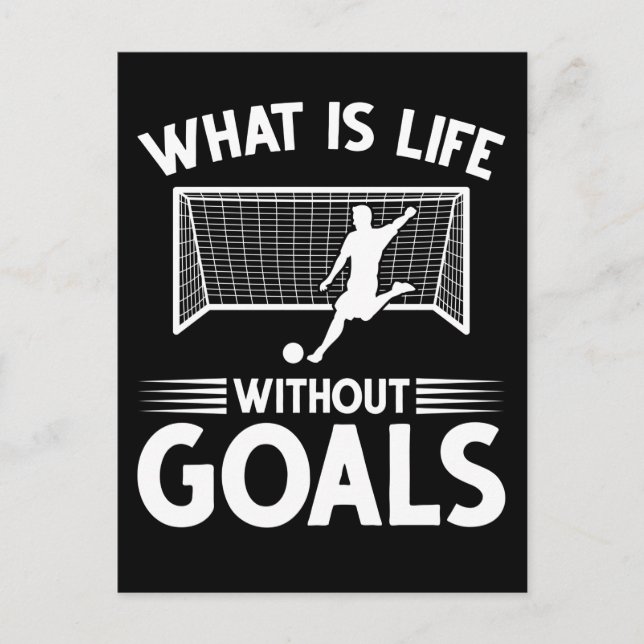 Soccer Player Boy Forward Goal Postcard (Front)