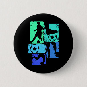 Soccer Player Boys Kids Youth Men 6 Cm Round Badge