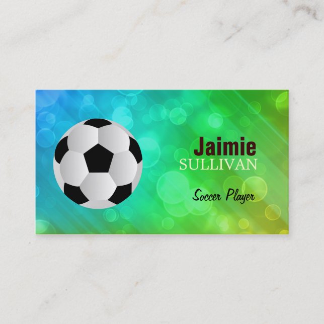 Soccer Player Business Cards (Front)