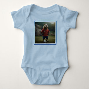Soccer Player Capybara,  Baby Bodysuit