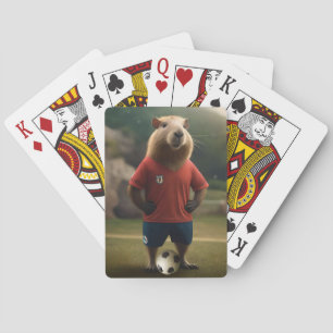 Soccer Player Capybara,  Playing Cards