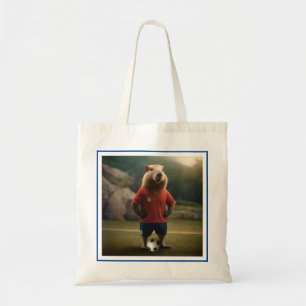 Soccer Player Capybara,  Tote Bag