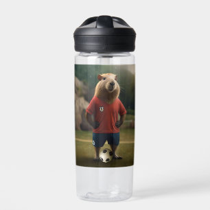 Soccer Player Capybara,  Water Bottle