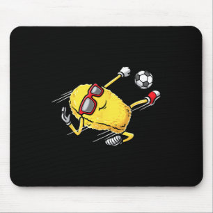 Soccer Player Chicken Nugget Playing Soccer Girls Mouse Mat