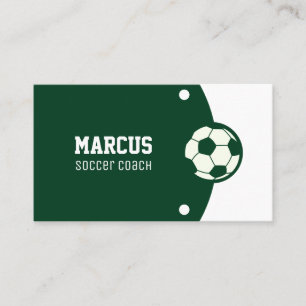 Soccer Player Coach Instructor Business Card
