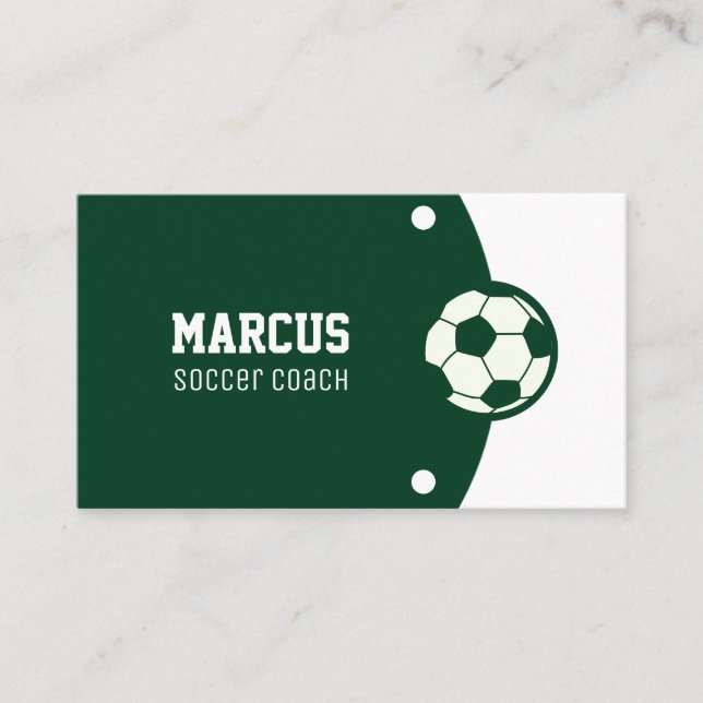 Soccer Player Coach Instructor Business Card (Front)