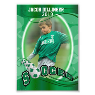 Soccer Player - Decorative Photo Print Template