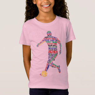 Soccer Player Footballer Word Art T-Shirt