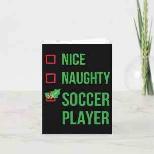 Soccer Player Funny Pajama Christmas  Card