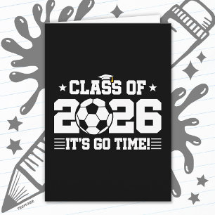 Soccer Player Graduation Class of 2026 Senior Card