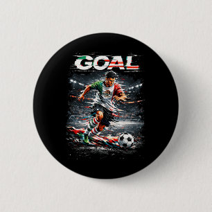 Soccer Player Graphic Toddler Boys Kids Men Coach 6 Cm Round Badge