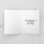 Soccer Player Happy Birthday Card (Inside)