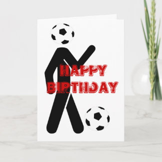 Soccer player, Happy, Birthday Card
