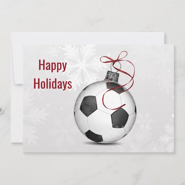 soccer player Holiday Greeting Cards (Front)