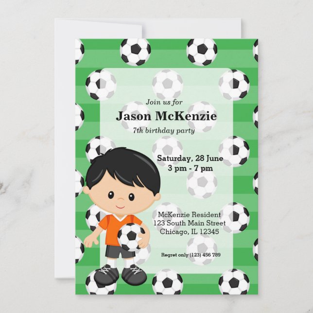 Soccer player invitation (Front)