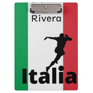 Soccer Player, Italy customisable Clipboard
