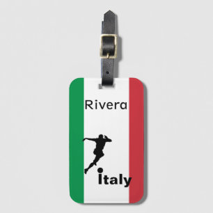 Soccer Player, Italy customisable Luggage Tag