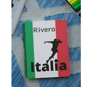 Soccer Player, Italy customisable Notebook