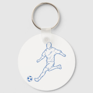 soccer player key ring