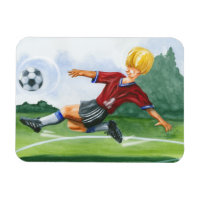 Soccer Player Kicking a Ball by Jay Throckmorton