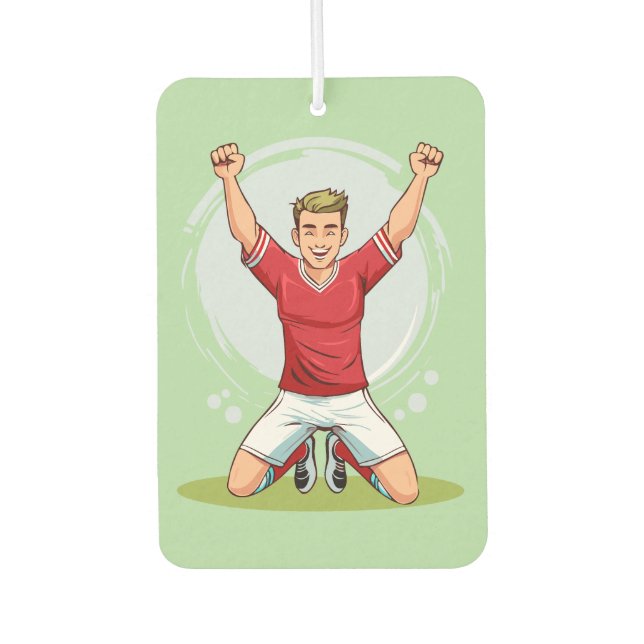 Soccer player man car air freshener (Front)
